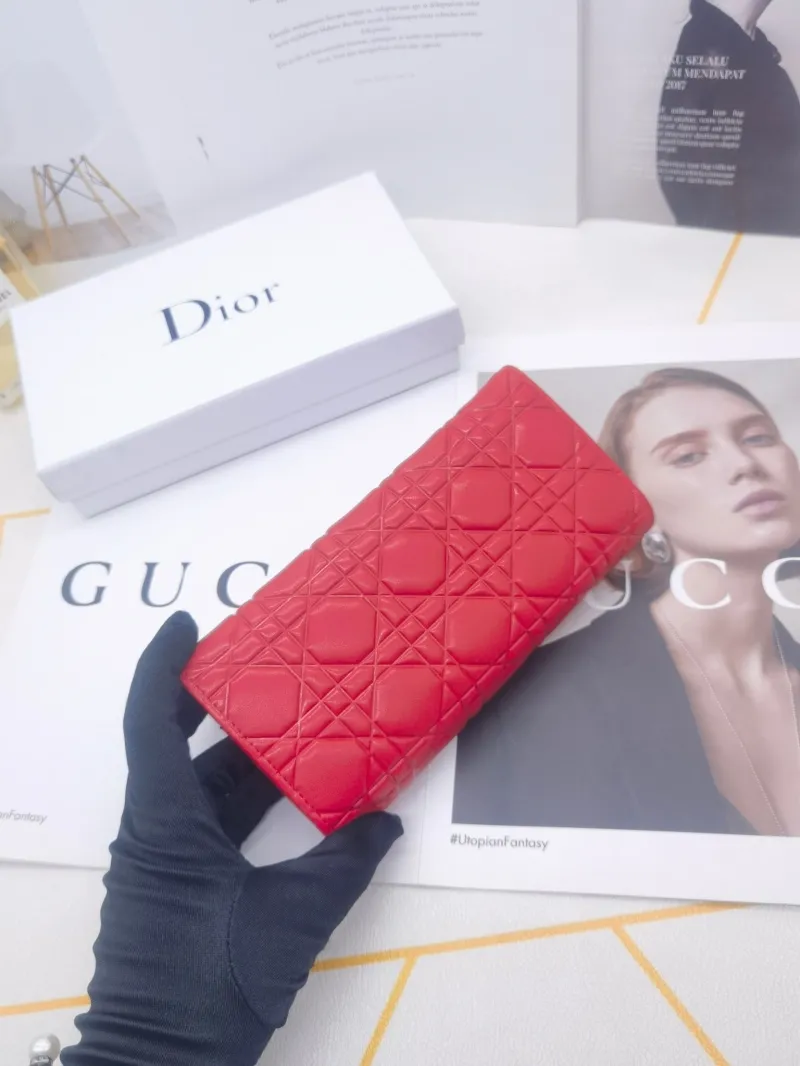 Dior 8602 Quilted Leather Long Wallet - Image 8