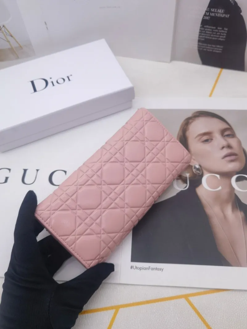 Dior 8602 Women's Long Leather Wallet - Image 8