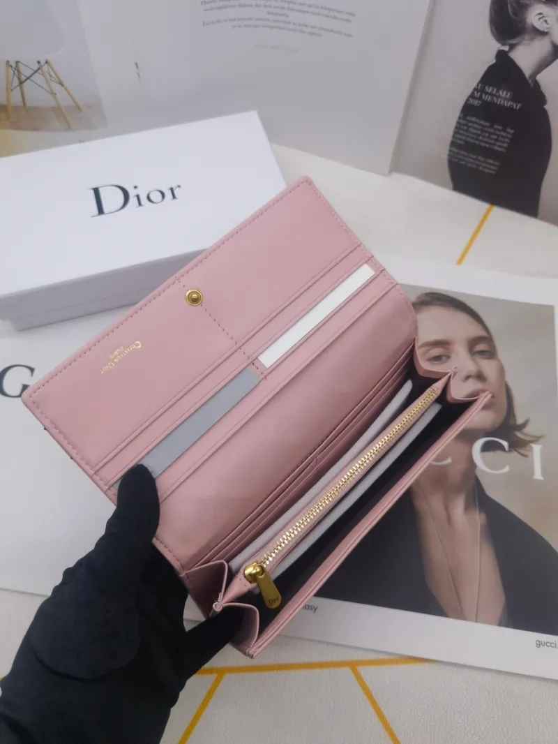 Dior 8602 Women's Long Leather Wallet - Image 9