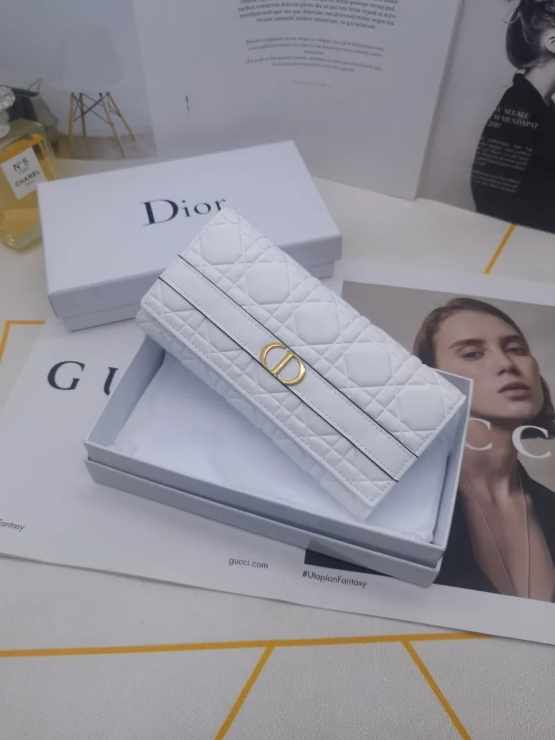 Dior Quilted Continental Wallet SKU 8602 - Image 4