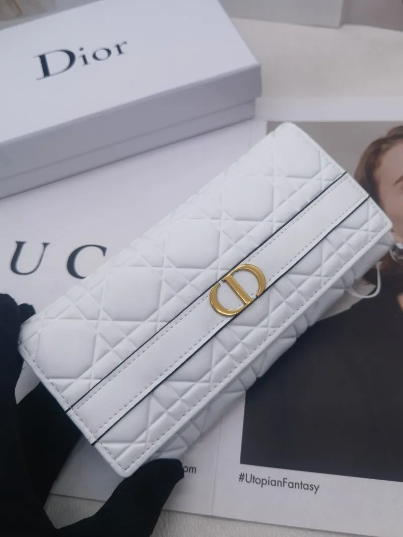 Dior Quilted Continental Wallet SKU 8602 - Image 6