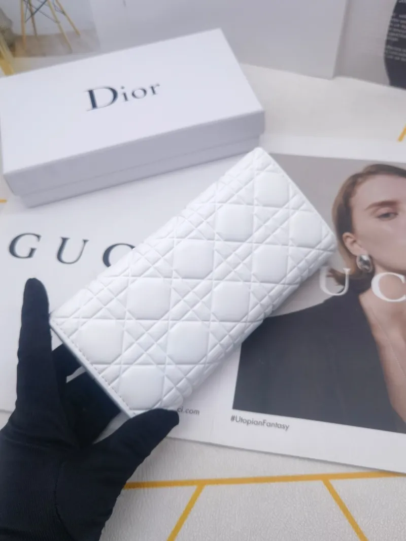 Dior Quilted Continental Wallet SKU 8602 - Image 8