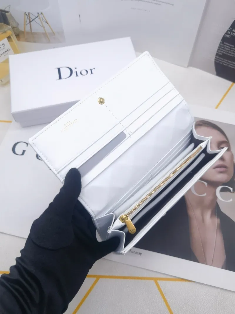 Dior Quilted Continental Wallet SKU 8602 - Image 9
