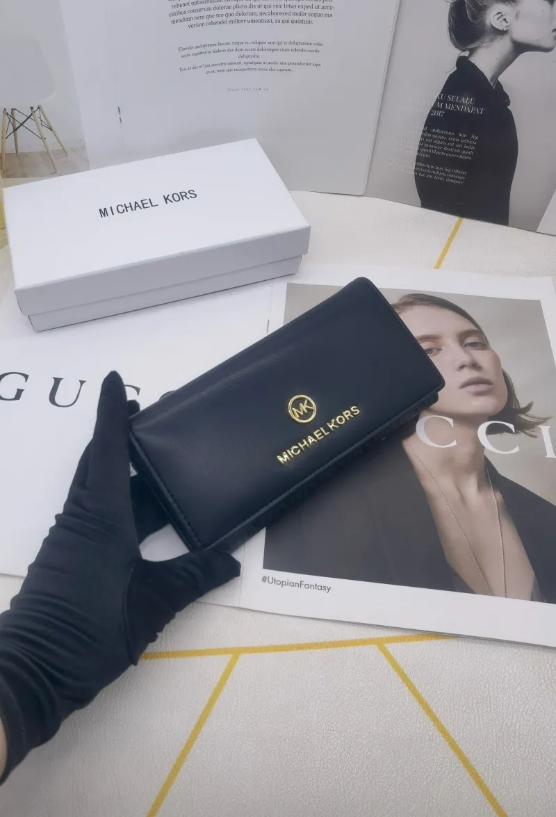 Michael Kors Long Leather Wallet - Image 5