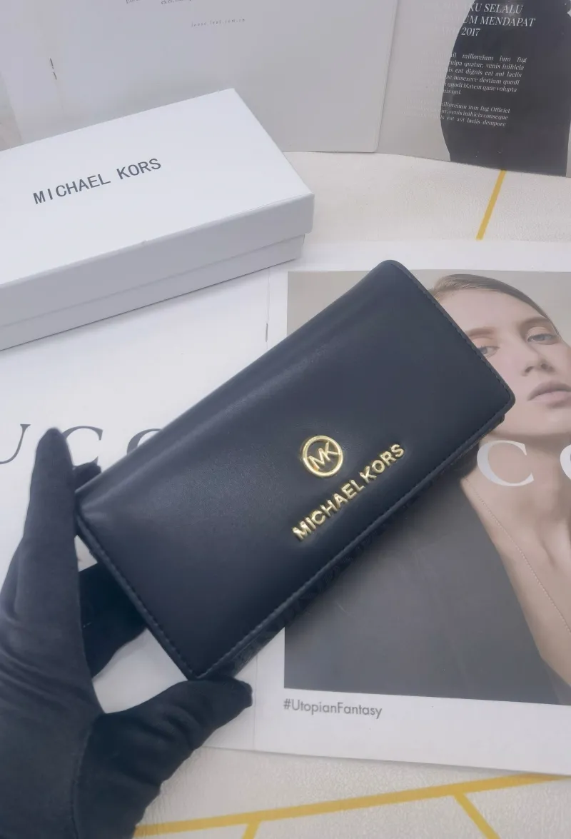 Michael Kors Long Leather Wallet - Image 6