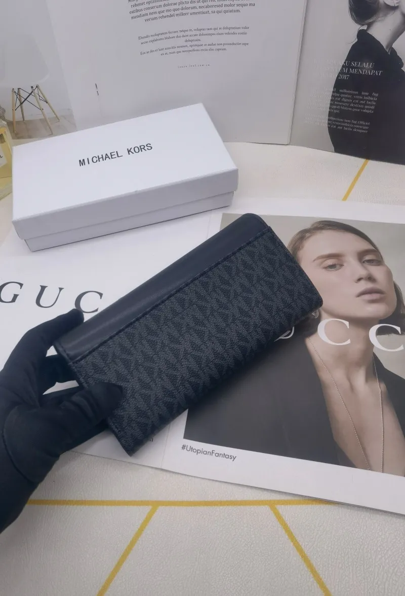 Michael Kors Long Leather Wallet - Image 8