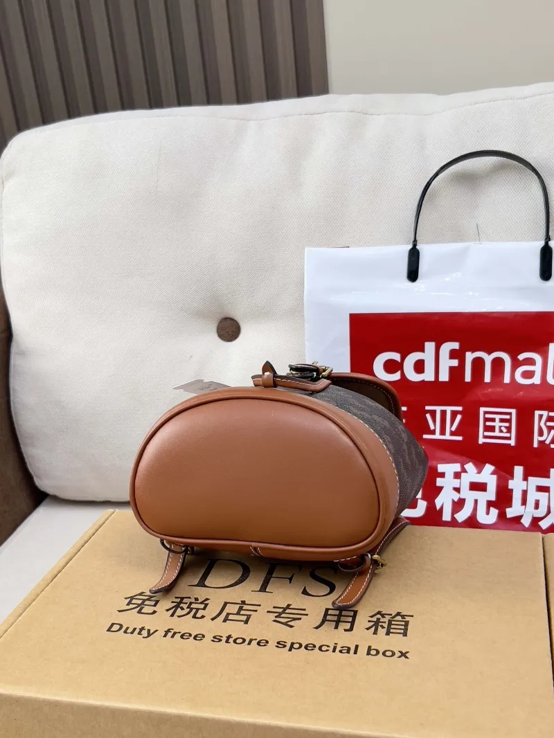 Coach Brown Mini Leather Backpack - Image 4