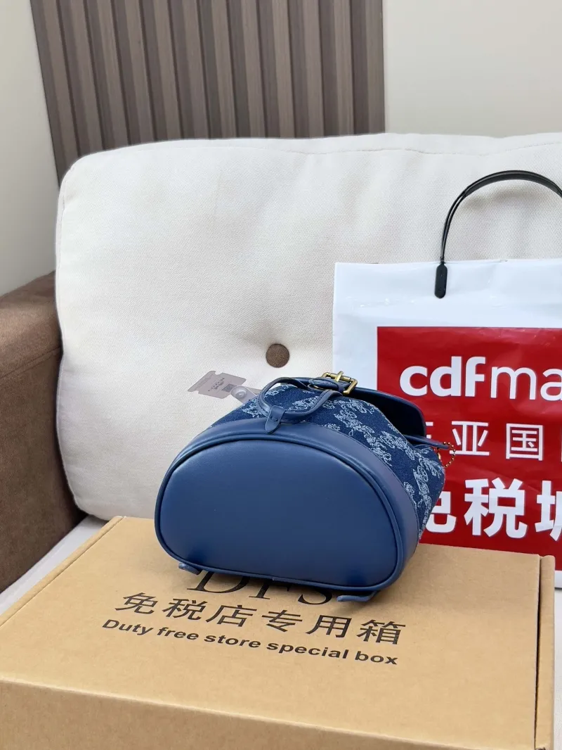 Coach Blue Denim Mini Backpack - Image 3
