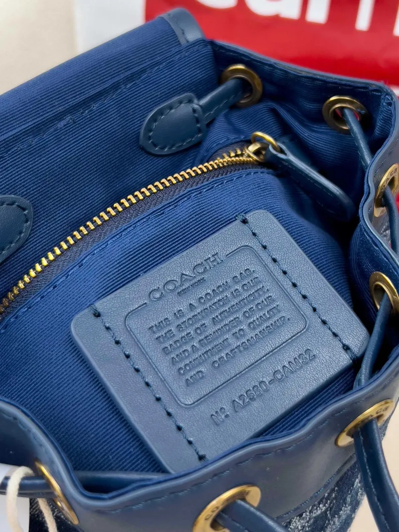 Coach Blue Denim Mini Backpack - Image 6