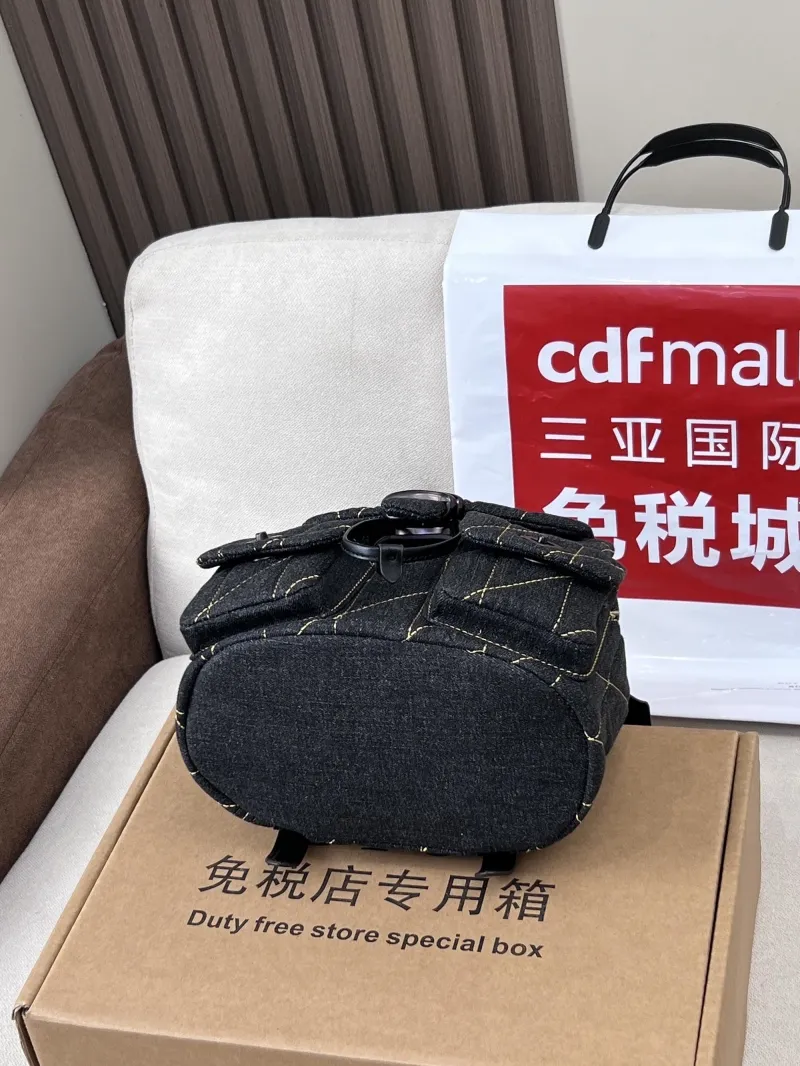 Coach Dark Denim Quilted Backpack - Image 3