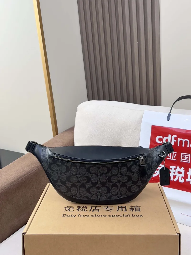 Coach Black Signature Waist Pack - Image 4