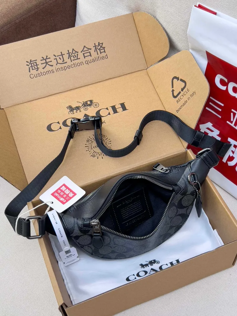 Coach Black Signature Waist Bag - Image 5