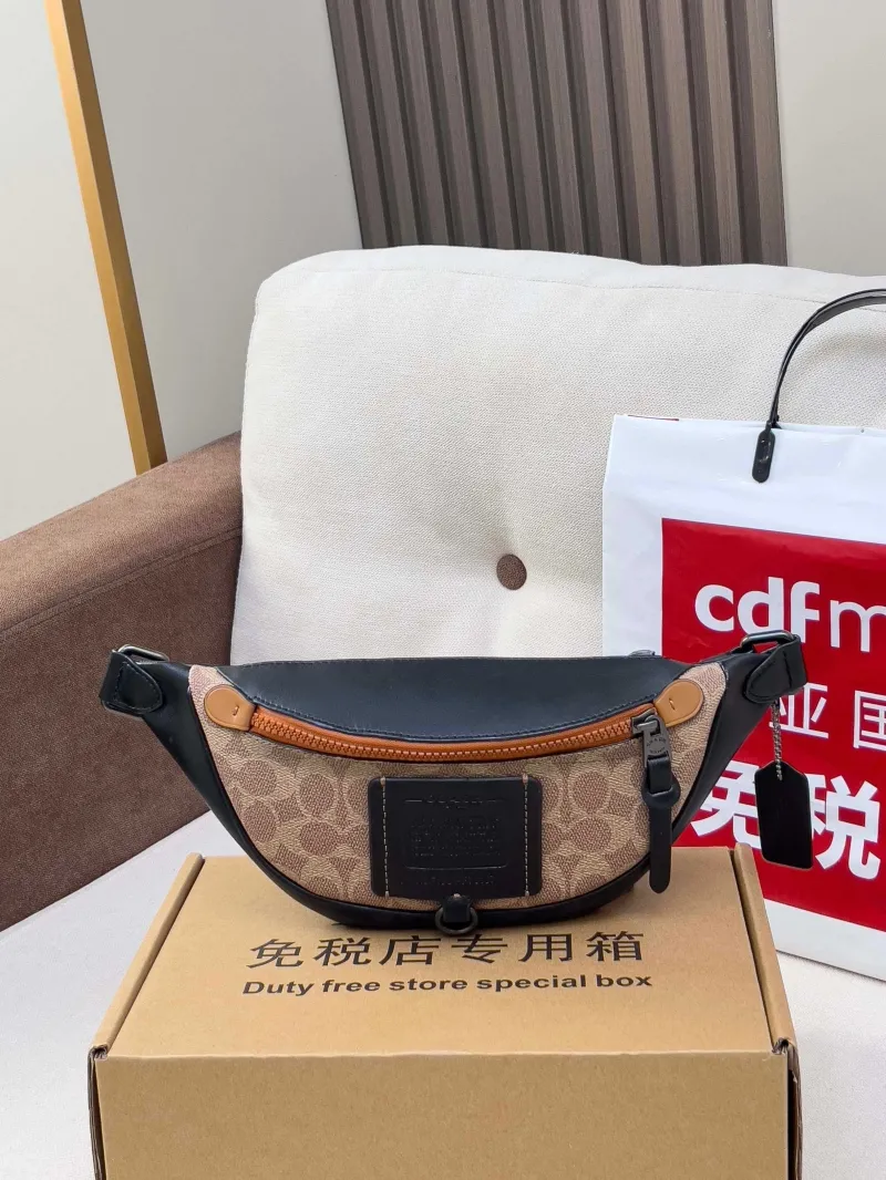 Coach Brown Black Waist Chest Pack - Image 4