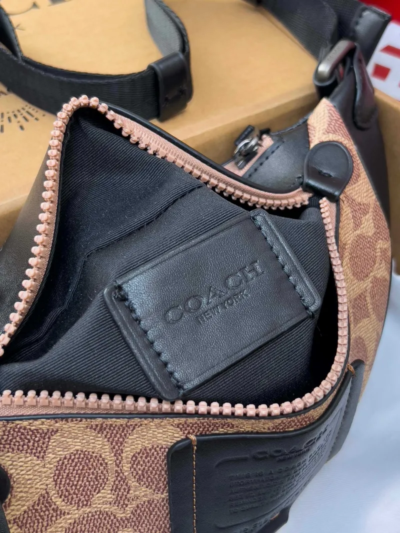 Coach Signature Canvas Waist Chest Pack Black - Image 5